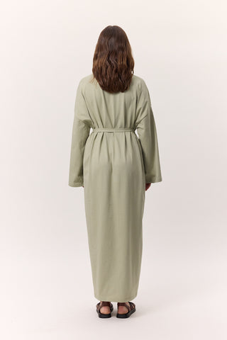 Long Oversized Dress Pistachio Green