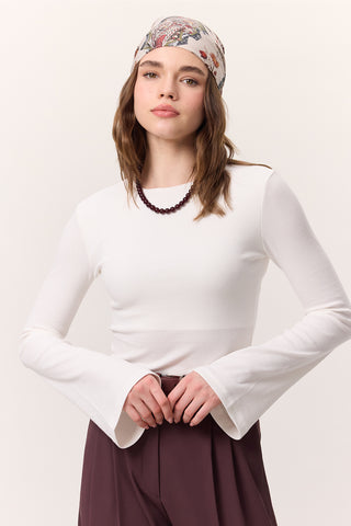 Flared Sleeve Bodysuit Ecru