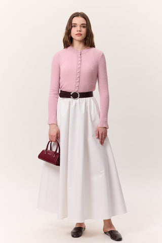 Small Button Knit Cardigan Pink