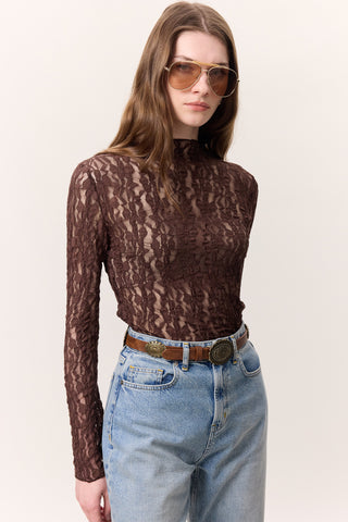 Lace Bodysuit Brown