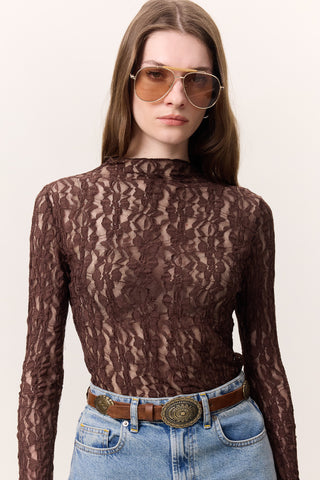 Lace Bodysuit Brown