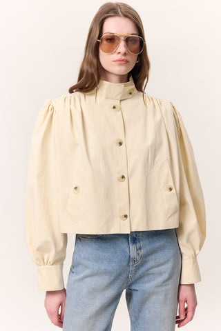 Short Balloon Sleeve Jacket Soft Yellow