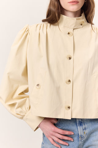 Short Balloon Sleeve Jacket Soft Yellow