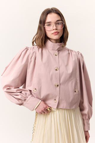 Short Balloon Sleeve Jacket Powder