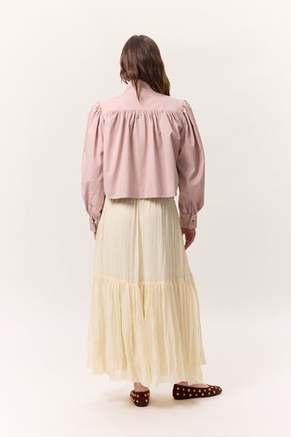 Short Balloon Sleeve Jacket Powder