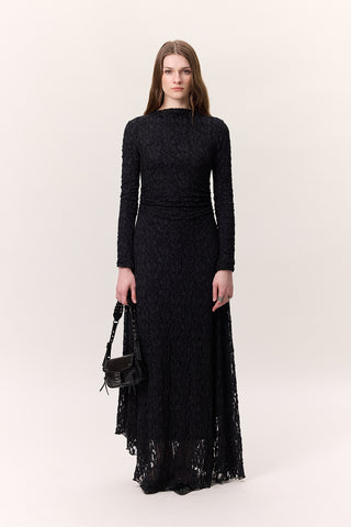 Long Lace Dress Black