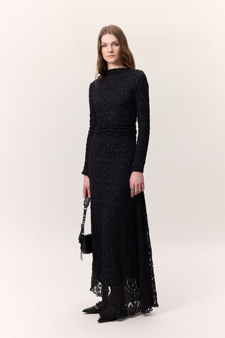 Long Lace Dress Black