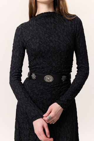 Long Lace Dress Black