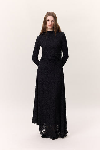 Long Lace Dress Black