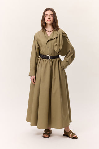 Ruffled Premium Skirt Khaki