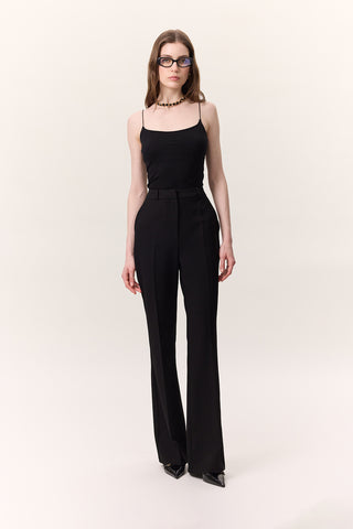 Premium Flared Fit Trousers Black