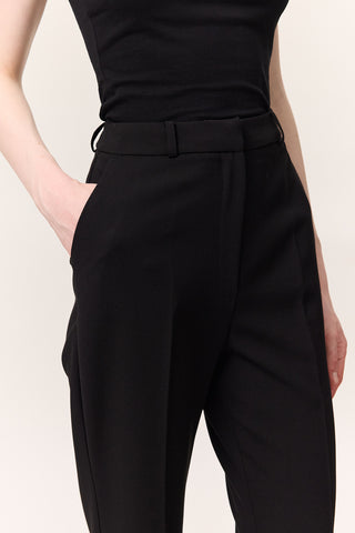 Premium Flared Fit Trousers Black