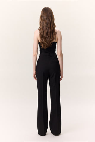 Premium Flared Fit Trousers Black