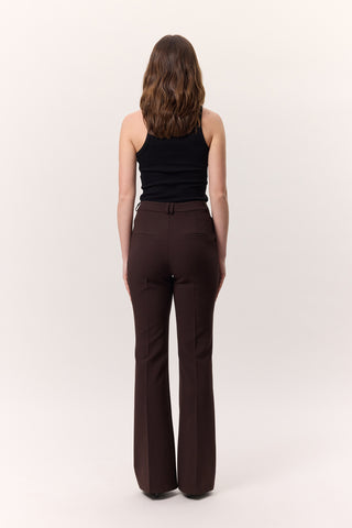 Premium Flare Fit Pantolon Kahverengi