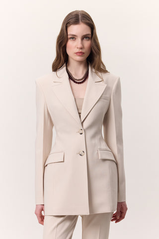 Premium Padded Fit Blazer Stone