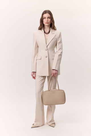 Premium Padded Fit Blazer Stone