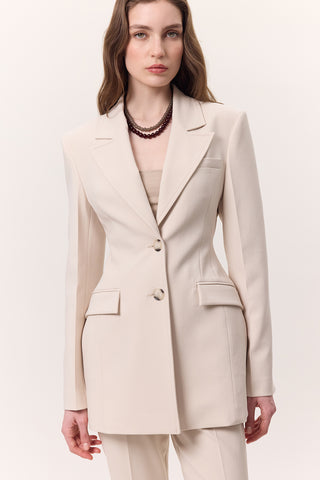 Premium Padded Fit Blazer Stone