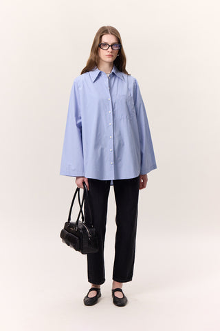 Wide-Sleeve Patterned Shirt Plaid