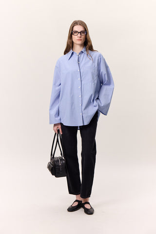 Wide-Sleeve Patterned Shirt Plaid