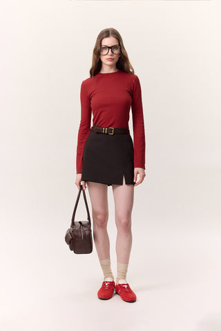 Flared Sleeve Bodysuit Red