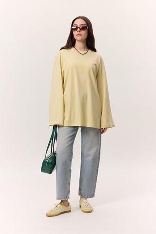 Oversize Long Sleeve T-Shirt Yellow