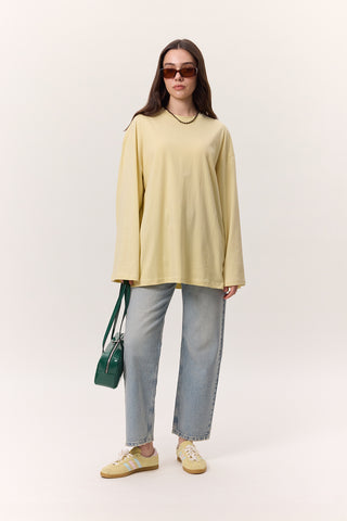 Oversize Long Sleeve T-Shirt Yellow