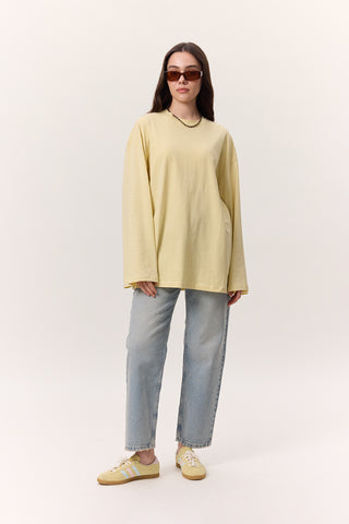 Oversize Long Sleeve T-Shirt Yellow