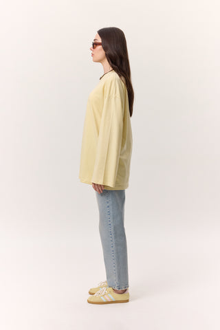 Oversize Long Sleeve T-Shirt Yellow