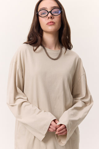Oversize Long Sleeve T-Shirt Stone