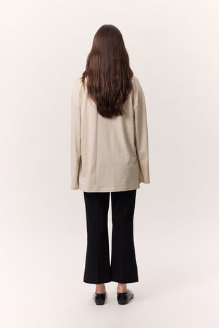 Oversize Long Sleeve T-Shirt Stone