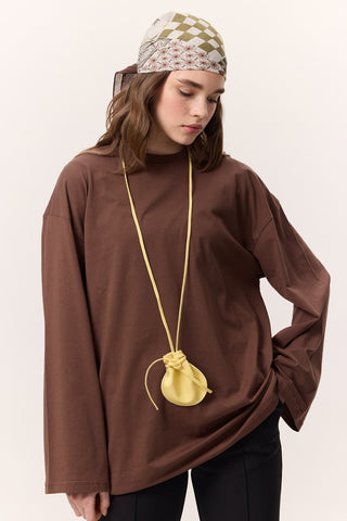 Oversize Long Sleeve T-Shirt Brown