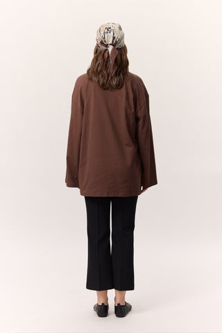 Oversize Long Sleeve T-Shirt Brown