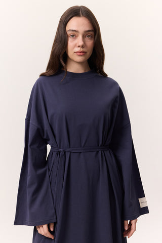 Long Oversized Dress Navy Blue