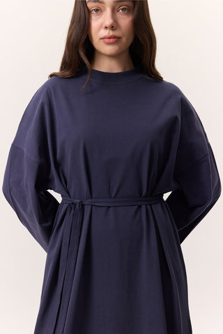 Long Oversized Dress Navy Blue
