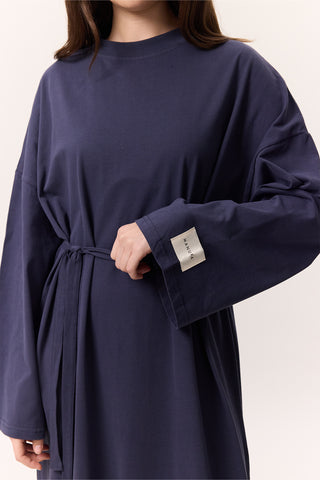 Long Oversized Dress Navy Blue