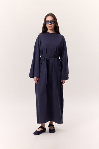 Long Oversized Dress Navy Blue