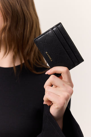 Quilted Wallet With Cardholder Black