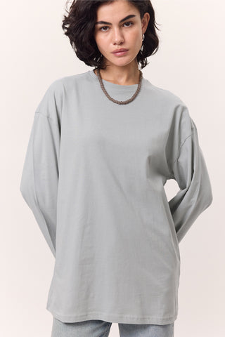 Oversize Long Sleeve T-Shirt Light Blue