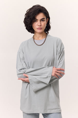 Oversize Long Sleeve T-Shirt Light Blue