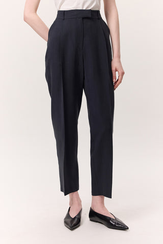 Pileli Tencel Pantolon Indigo