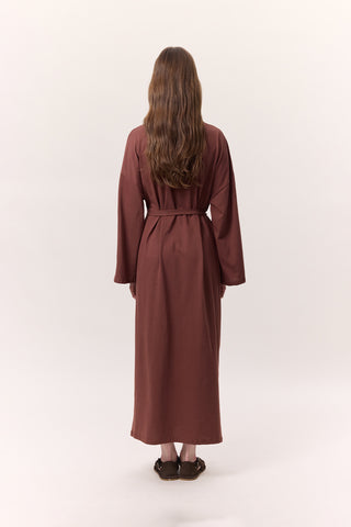 Long Oversized Dress Bark Brown