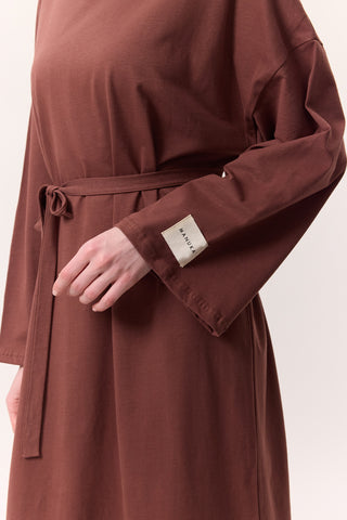 Long Oversized Dress Bark Brown