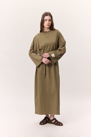 Long Oversized Dress Khaki