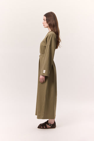 Long Oversized Dress Khaki
