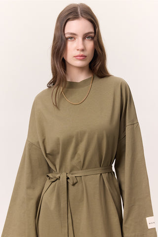 Long Oversized Dress Khaki