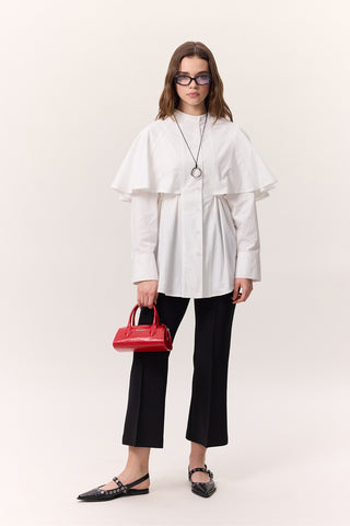 Cape Detail Shirt Ecru