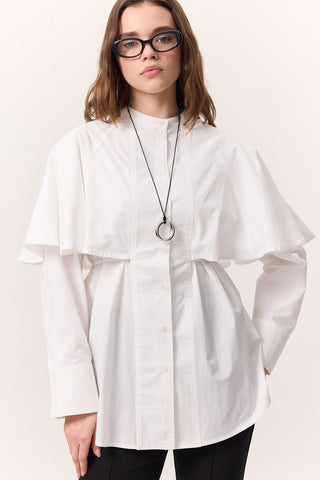 Cape Detail Shirt Ecru