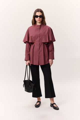 Cape Detail Shirt Dusty Rose