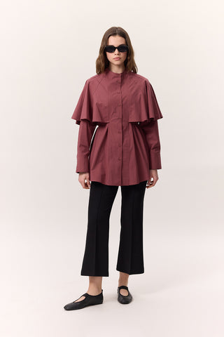 Cape Detail Shirt Dusty Rose