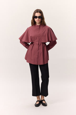 Cape Detail Shirt Dusty Rose